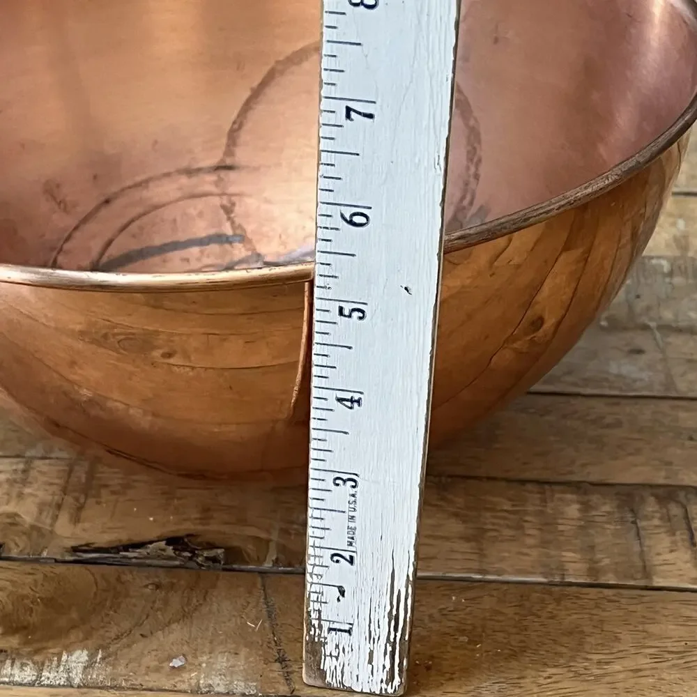 Vintage Copper Mixing Bowl 10
